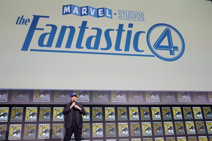 Archivo - Kevin Feige presenta Fantastico Fur First Steeps, la película de Los 4 fantasticos en la Comic-Con