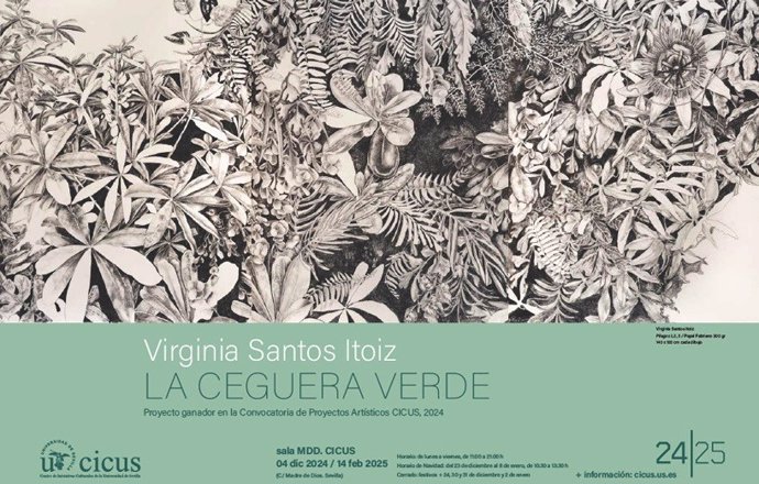 Cartel de la muestra 'La ceguera verde', en el Cicus.