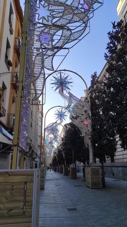 Espectáculo de luz y sonido de Navidad en la Calle Cruz Conde de Córdoba.