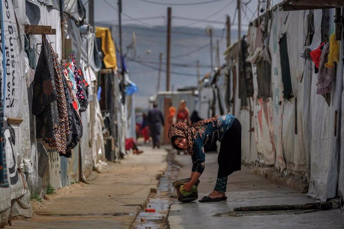 Archivo - Campo de refugiados sirios en Saadnayel, Líbano (archivo)