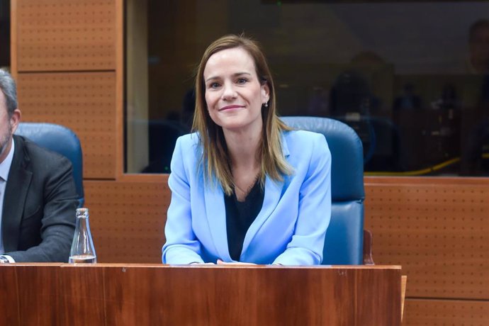 La portavoz de Vox en la Asamblea de Madrid, Isabel Pérez Moñino, en la Asamblea de Madrid