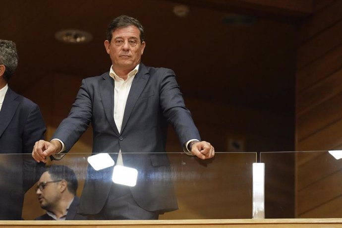 Archivo - El diputado del PSOE, Xosé Ramón Gómez Besteiro, anuncia su candidatura a las primarias del PSdeG para elegir el candidato a la Xunta, a 9 de octubre de 2023, en Santiago de Compostela, A Coruña, Galicia (España). El socialista José Ramón Gómez 