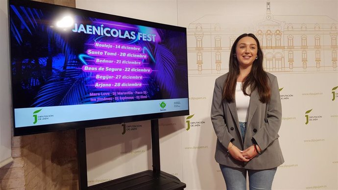 La diputada María Dolores Ruiz en la presentación del Jaenícolas Fest