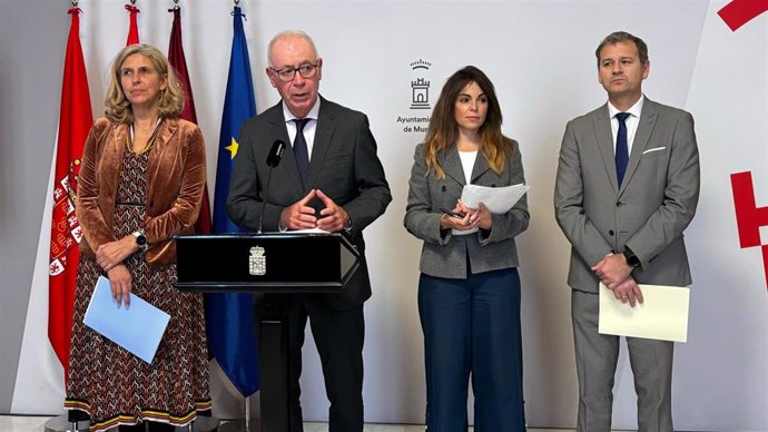 El concejal Antonio Navarro, en la rueda de prensa tras la Junta de Gobierno