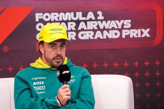 El piloto español de F1 Fernando Alonso (Aston Martin), en el GP de Catar 2024. 