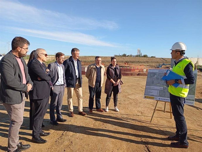 Visita a las obras de la EDAR de Gerena