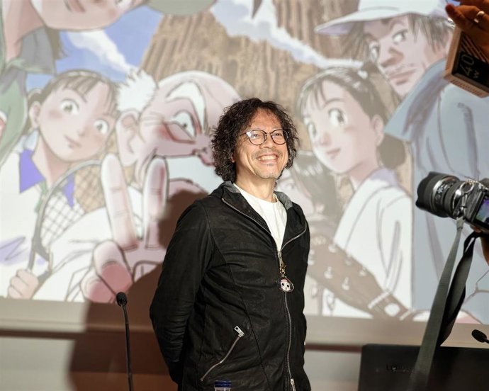 Naoki Urasawa, invitado de honor del 30 Manga Barcelona, en la rueda de prensa de este jueves.
