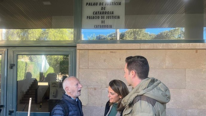 Imatge de la visita als jutjats després de la dana