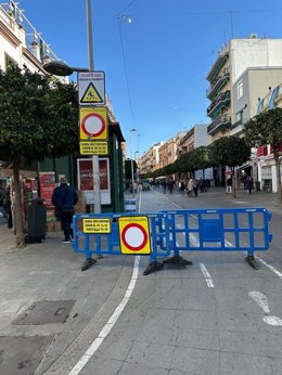 Cierre del carril bici de San Jacinto