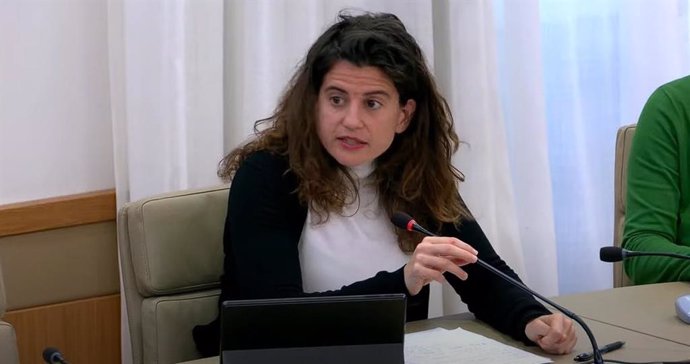 La diputada de MÉS per Mallorca Maria Ramón, en la Comisión de Educación y Universidades del Parlament.