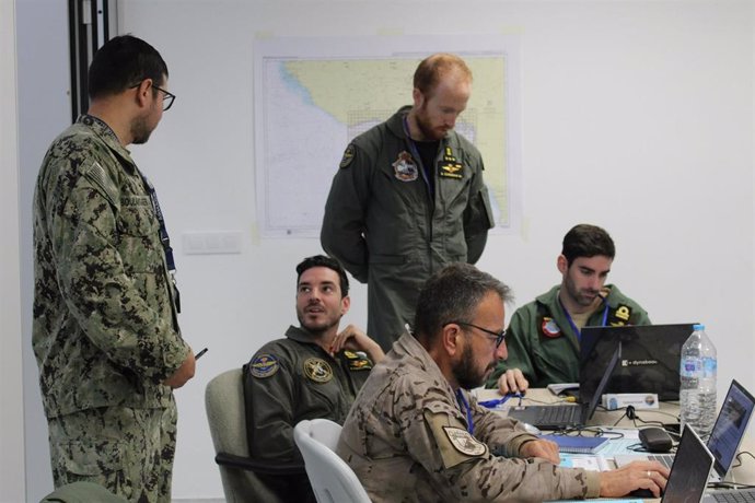 Militares de la OTAN en un ejercicio en la Base Naval de Rota.