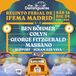 'Domingueros' Prepara Su Cita El Día 14 Con Las Actuaciones De Ben Böhmer, Colyn, George Fitzgerald Y Massano