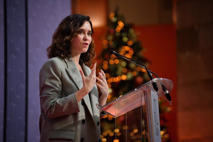 La presidenta de la Comunidad de Madrid, Isabel Díaz Ayuso, 