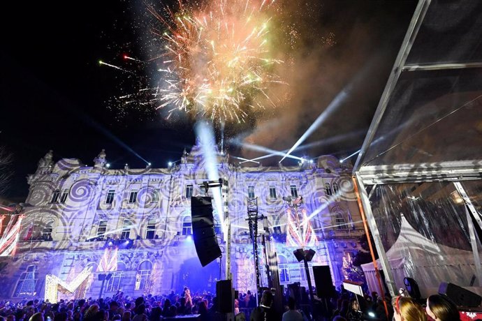 Encendido del alumbrado navideño en Santander