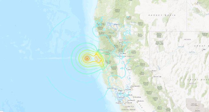 La zona del terremoto en California