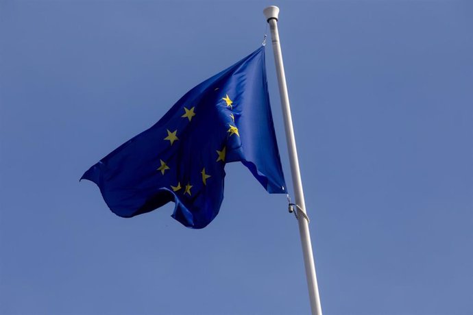 La bandera de la Unión Europea.