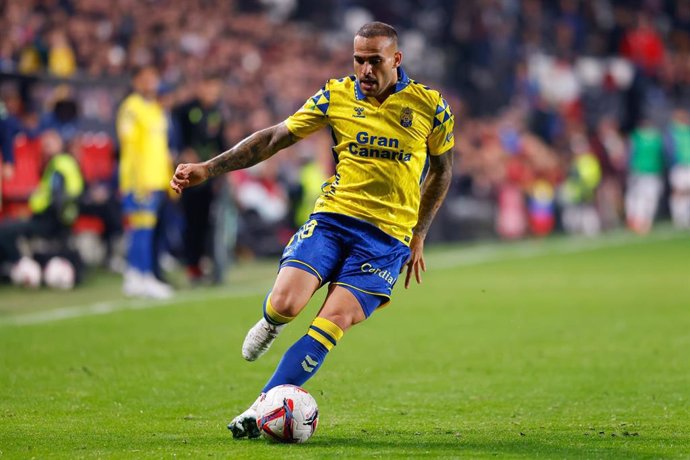 El atacante de la UD Las Palmas Sandro Ramirez durante un partido de Liga.