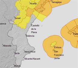 Avisos meteorológicos en la Comunitat Valenciana este sábado, 7 de diciembre