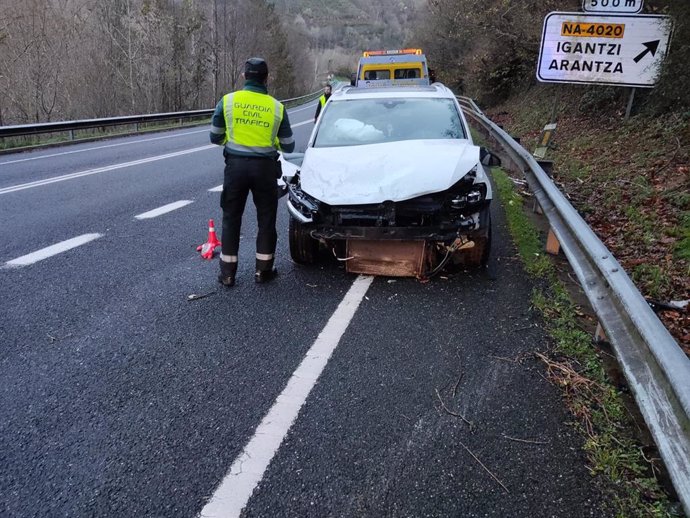 Imagen del vehículo accidentado.