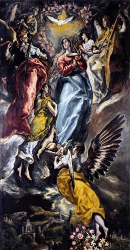 Imagen de la obra de El Greco 'La anunciación de la Virgen' 