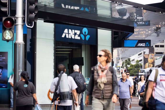 Cajero de ANZ en una calle de Auckland (Australia)