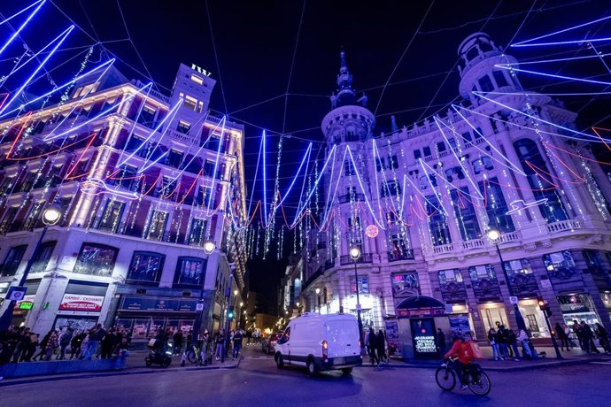 Encendido de las luces de Navidad 2024 en el centro de la ciudad, a 28 de noviembre de 2024, en Madrid (España).