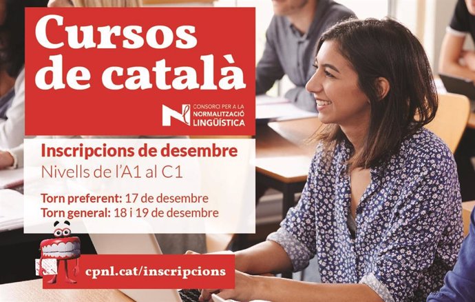 Cartel de la Conselleria sobre los cursos de catalán