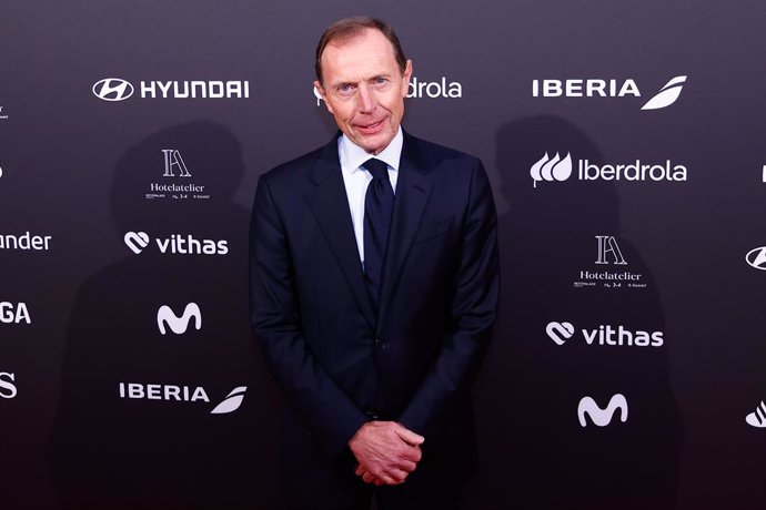 Emilio Butragueno poses for photo during the Photocall of the XVIII Premios AS del Deporte 2024 celebrated at the Palacio Neptuno on December 2, 2024, in Madrid, Spain.