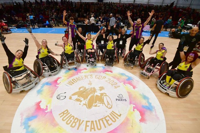 Las 'Felinas' en su participación en la Copa del Mundo de París.