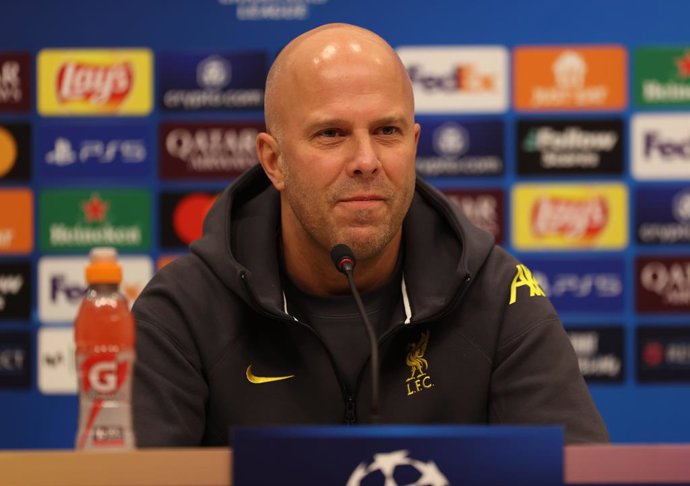 09 December 2024, Spain, Girona: Liverpool manager Arne Slot attends a press conference at the Estadi Montilivi, ahead of Tuesday's UEFA Champions League soccer match against Girona FC. Photo: Liam Mcburney/PA Wire/dpa