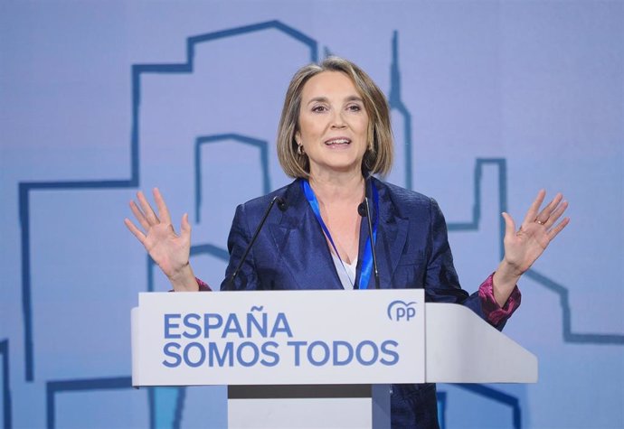 La secretaria general del PP, Cuca Gamarra, interviene durante la XXVII Intermunicipal del PP, a 30 de noviembre de 2024, en Valladolid, Castilla y León (España).