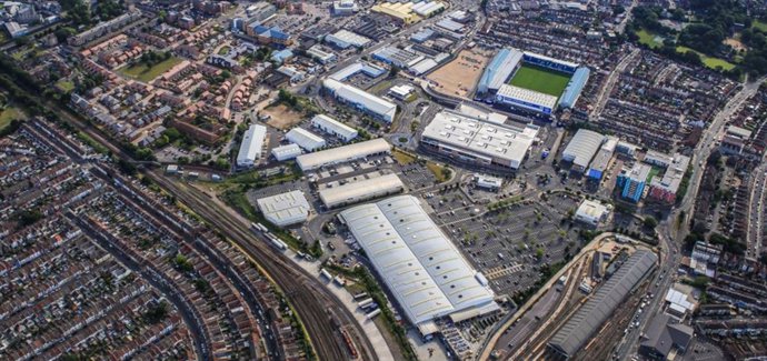 Parque comercial The Pompey Centre en Portsmouth.