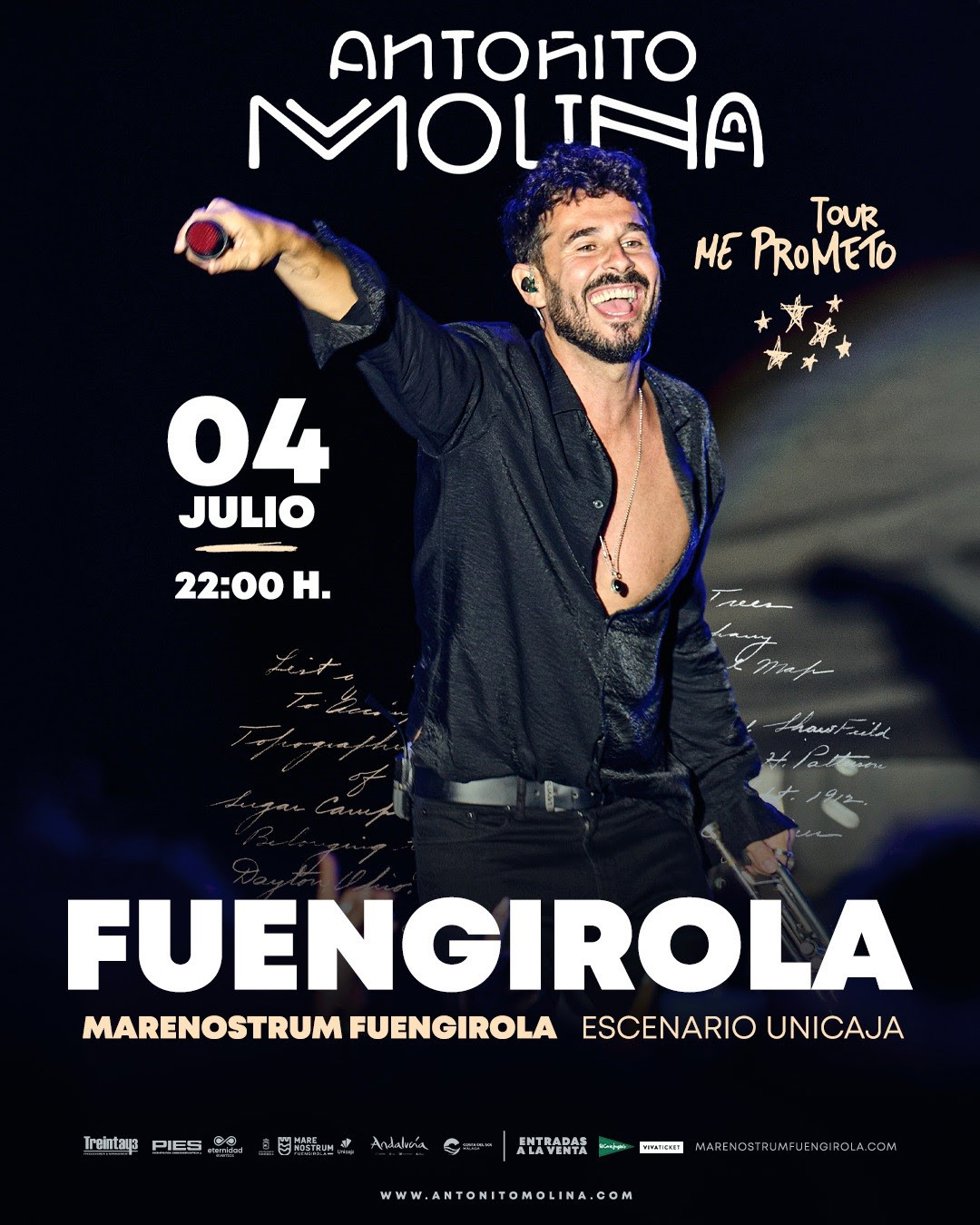 Antoñito Molina actuará en Marenostrum Fuengirola el 4 de julio de 2025