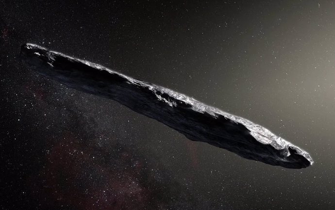 Esta Concepción Artística Muestra El Objeto Interestelar 1I/2017 U1 (‘Oumuamua) Después De Su Descubrimiento En 2017.