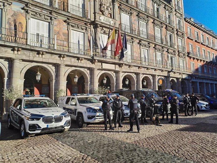 Parte del dispositivo de seguridad y emergencias en Navidad del distrito Centro de Madrid.