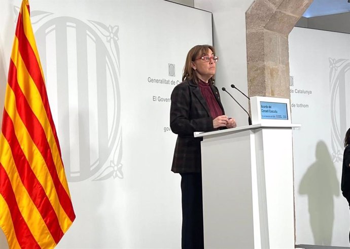 La consellera y portavoz de la Generalitat, Sílvia Paneque, en una rueda de prensa