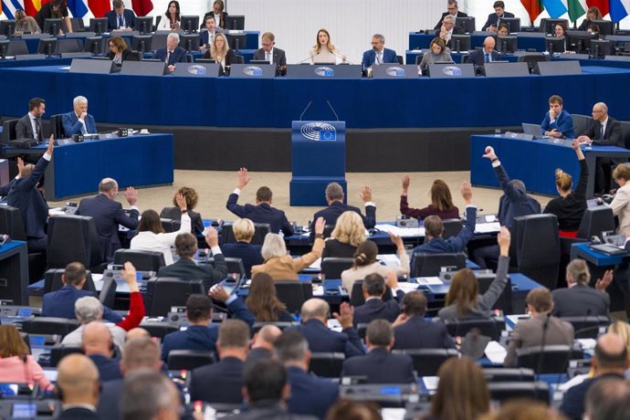 Archivo - Sesión plenaria del Parlamento Europeo en Estrasburgo