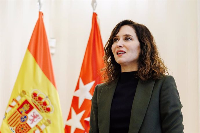 La presidenta de la Comunidad de Madrid, Isabel Díaz Ayuso, en la Real Casa de Correos, a 9 de diciembre de 2024, en Madrid (España). 