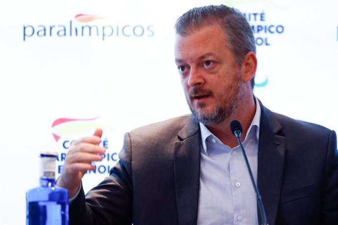 Andrew Parsons, presidente del Comité Paralímpico Internacional, en rueda de prensa