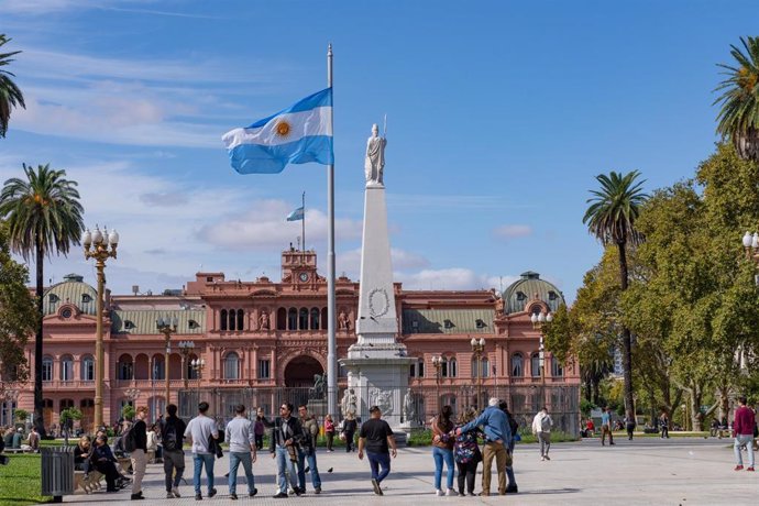 Archivo - Inmediaciones de la Casa Rosada, en Argentina