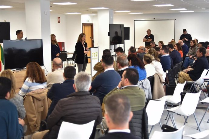 La delegada del Gobierno andaluz en Málaga, Patricia Navarro, en la Jornada sobre Gestión y Coordinación de Emergencias.