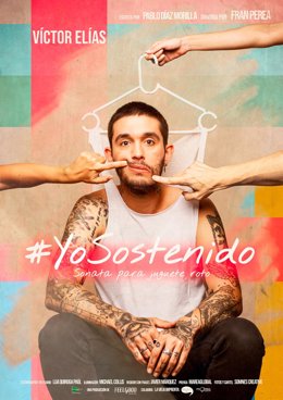 Cartel de la obra '#YoSostenido', protagonizada por Víctor Elías y dirigida por Fran Perea, con texto de Pablo Díaz Morilla, que se estrena en enero en Málaga.