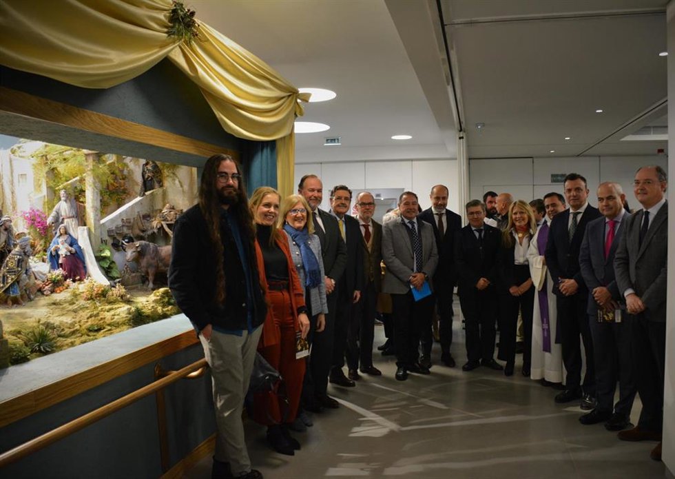 Caja Rural del Sur acoge el acto de bendición del Nacimiento de la Alegría de la Universidad CEU Fernando III.