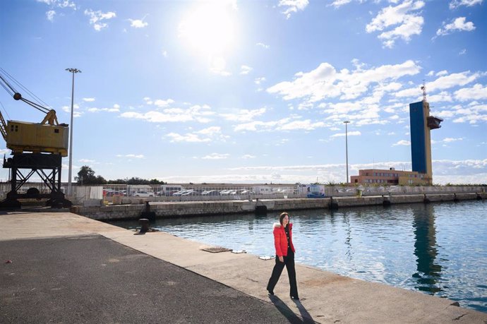 La presidenta de la APA, Rosario Soto, en el Muelle de Ribera I.