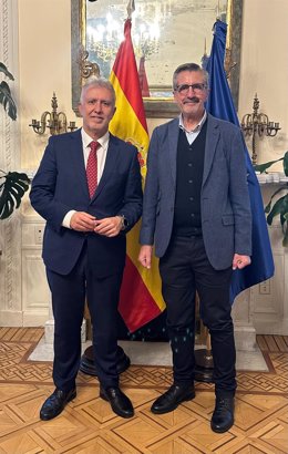 El ministro de Política Territorial y Memoria Democrática, Ángel Víctor Torres, junto con José María Ángel Bonilla, recién nombrado Comisionado especial para la reconstrucción y reparación de los daños por la DANA.