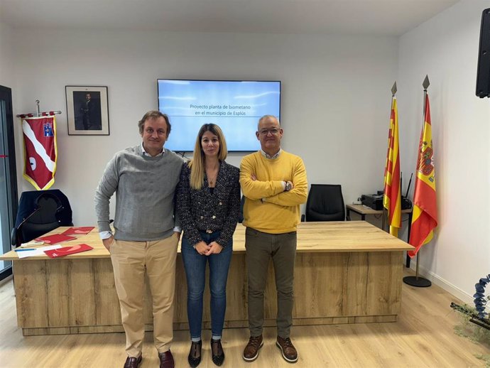 Representantes de las empresas Columbus Biogás y Santalecina Ganadera.