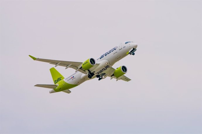 Airbaltic Airplane Taking Off