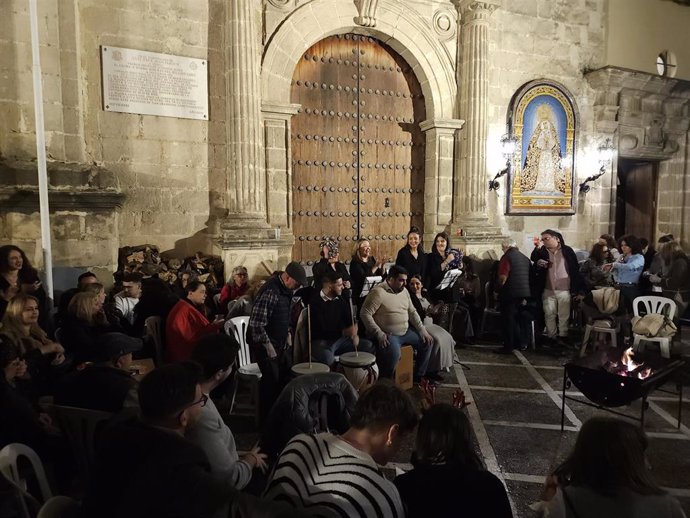 Imagen de una zambomba en Jerez de la Frontera durante el puente de la Constitución.