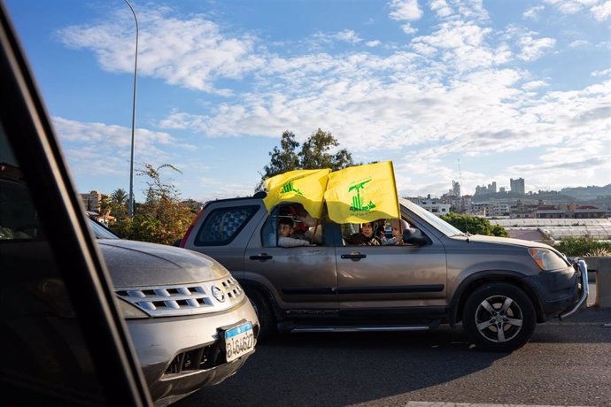 Simpatizantes de Hezbolá en Líbano