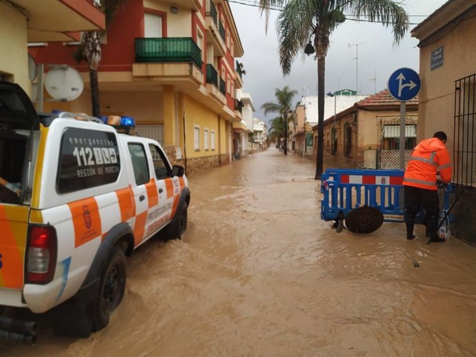 Archivo - Inundaciones en la Región como consecuencia del temporal de lluvia y nieve